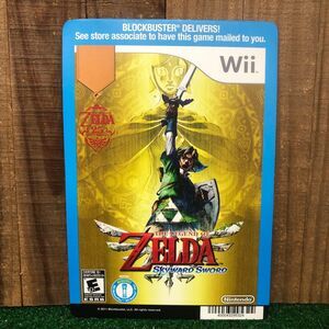 VTG Nintendo Wii Game The Legend of Zelda Skyward Sword Blockbuster Backer Only
